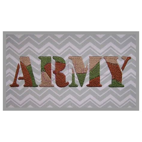 Camouflage embroidery font Army filled embroidery alphabet | Stitchtopia