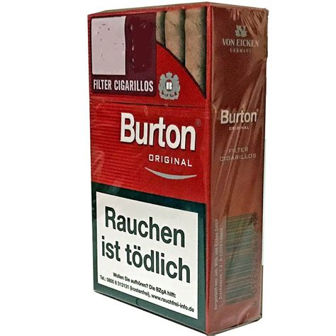 4 Stangen Burton Original Filter Cigarillos Zigarillos 17 Stück