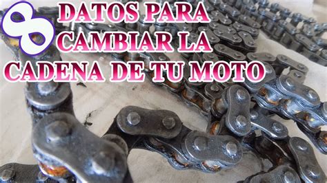 Datos Para Cambiar La Cadena De Tu Motocicleta Youtube