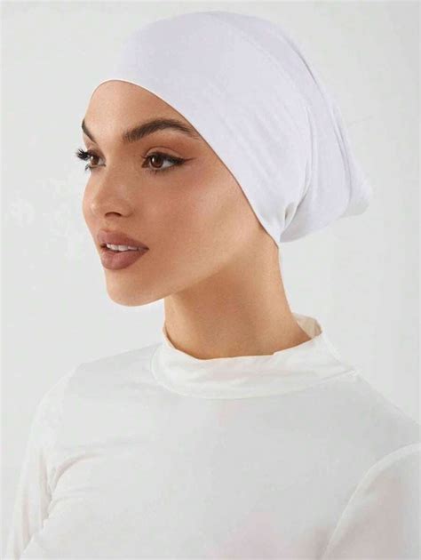 Islamic White Sport Modal Hijab Undercap Abaya Hijabs For Woman Abayas