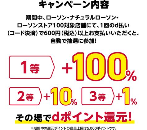 【3 5～3 25】（d払い）ローソン・ナチュラルローソン・ローソンストア100限定d払い抽選で最大全額還元キャンペーン おたるちゃんねる