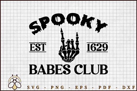 Spooky Babes Club Est Svg Design Graphic By Bee Craftr Creative