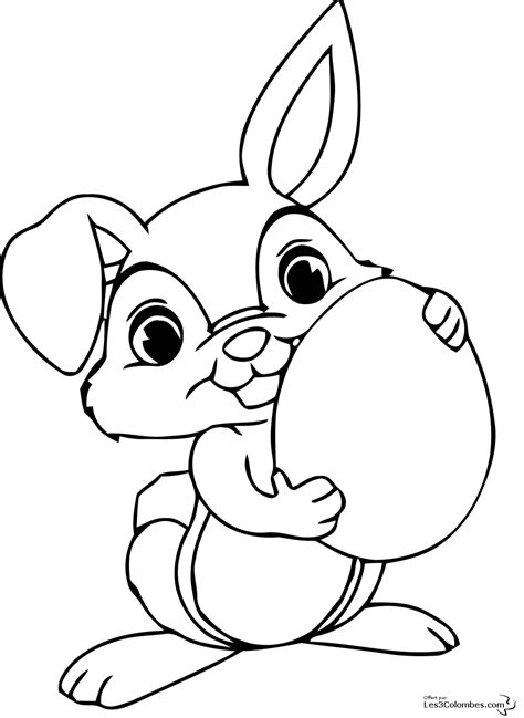 dessin de lapin de paques