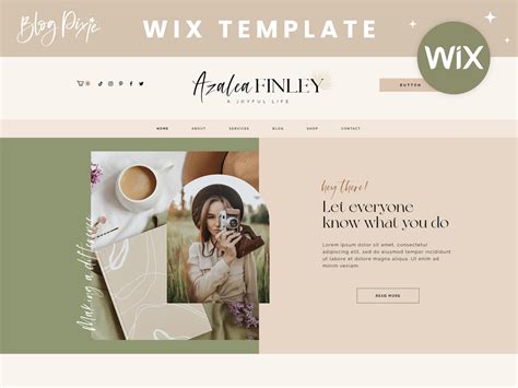 Wix Website Template Boho Coach Wix Web Design Neutral Template