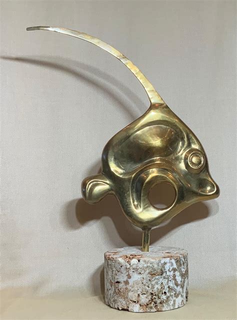 Solid Brass Fish Sculpture For Sale At 1stDibs Hand Carved Fish