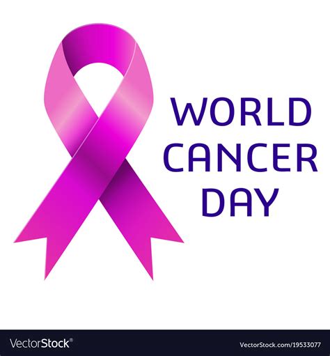 World cancer day awareness Royalty Free Vector Image