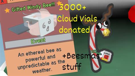 Gifted Windy Bee Beemas Stuff Roblox Bss Youtube