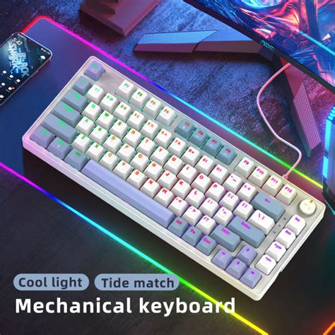 Zeus GD-88 Hot Swappable Mechanical Gaming Keyboard Wired 82 Keys Color ...