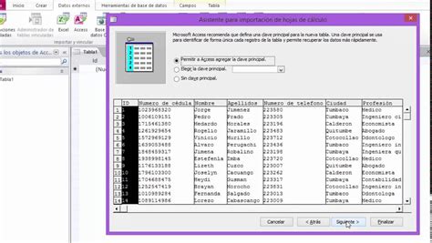 Creaci N De Un Formulario En Access A Partir De Una Tabla En Excel