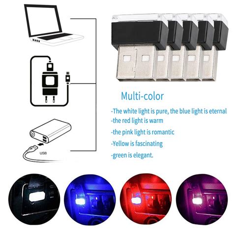 Mini LED Car Interior Decorative Light USB Car Light Wireless Neon