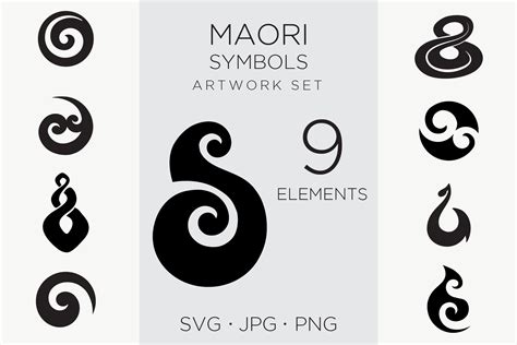 9 Maori symbols, Polynesian art | Icons ~ Creative Market