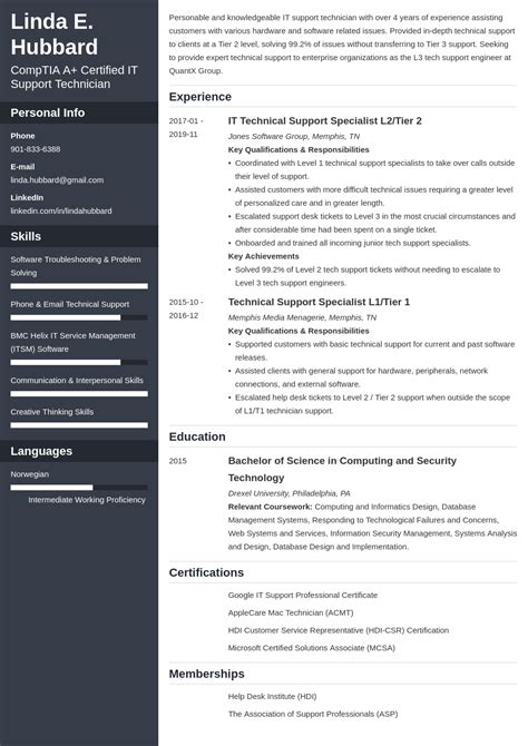 Technical Support Resume Sample Job Description Tips Career