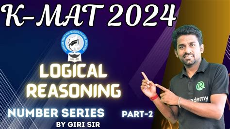 K MAT 2024 Logical Reasoning Number Series Part 2 Kmat