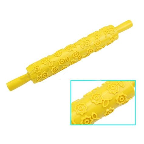 Rolling Pin Fondant Cake Sugarcraft Embossed Decorating Mold Gum Paste Tools Hot 8 N6 Free