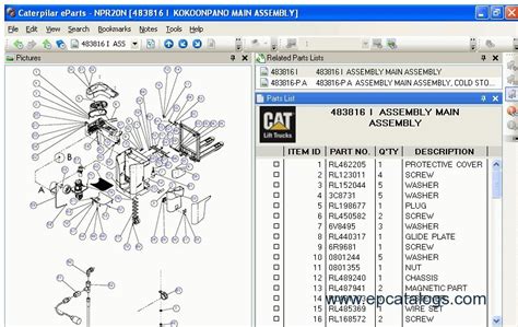 caterpillar Forklift linkone Spare Parts Catalog Download