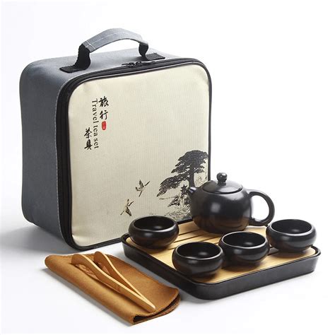 Chinese Travel Kung Fu Tea Set Ceramic Portable Matcha Set Teapot