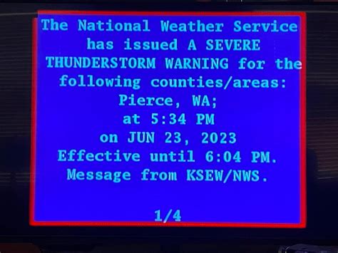 Severe Thunderstorm Warning National Weather Service