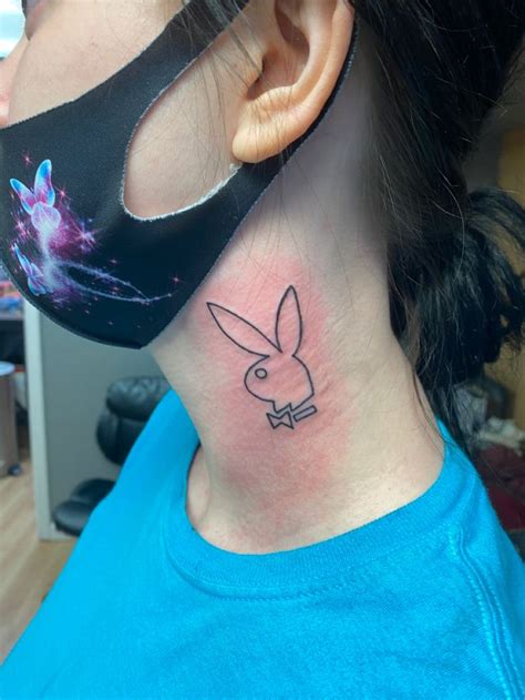 Playboy Bunny Neck Tattoo