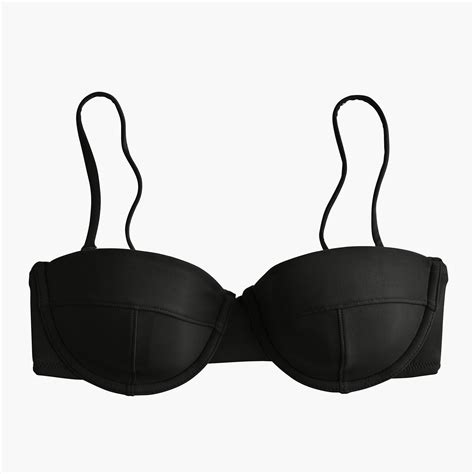 J Crew Synthetic Underwire Bikini Top In Black Lyst