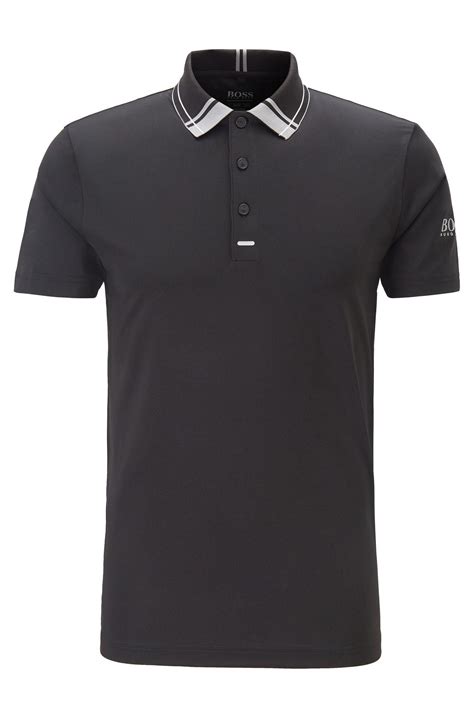 Boss Synthetic Slim Fit Golf Polo Shirt In Moisture Wicking Fabric In