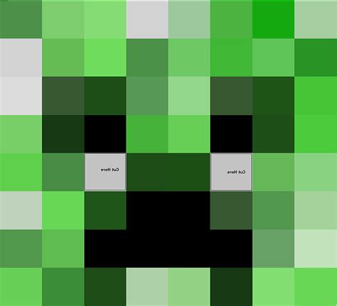 Minecraft Creeper Head Template