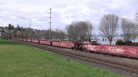 Bnsf Leads A Baretable Old Town Tacoma Wa W Canon Hf Youtube