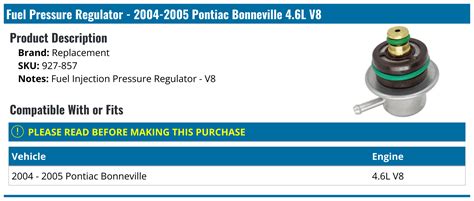 2004 2005 Pontiac Bonneville Fuel Pressure Regulator Replacement 927