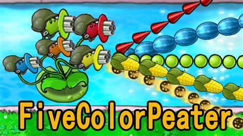 Plants Vs Zombies Dave S New Pvz Plant Five Color Peater HARD MODE