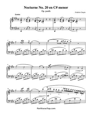 Nocturne En C Menor Partitura Chopin Partituras Top