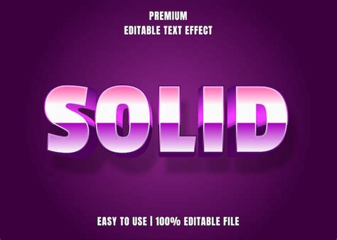 Premium Vector Editable Text Effect Solid Font Style