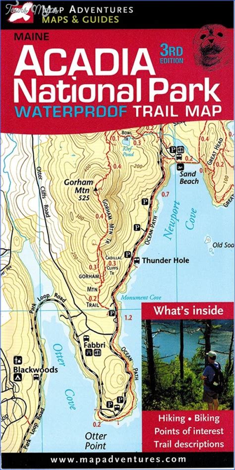 Acadia National Park Hiking Map