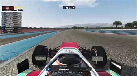 Sim Racing System Live Broadcast Dallara F Paul Ricard