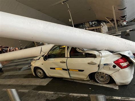 Video Scary Roof Collapse At Delhi Airport