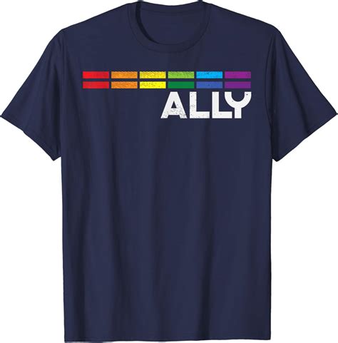 Proud Ally Bars Equality Lgbtq Rainbow Flag Gay Pride Ally T Shirt Kreamshirt