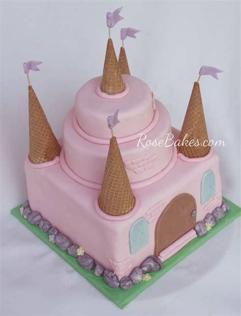 {An Easy} Pink Princess Castle Cake