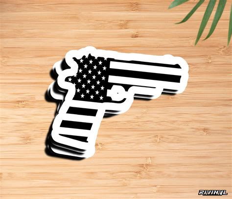 Flag Gun Decal Sticker Vinyl Graphic Usa 2nd Amendment America Defend Our Rights Pride