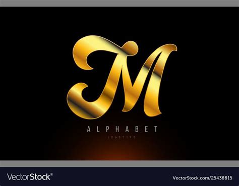 Elegant Gold Letter M Logo