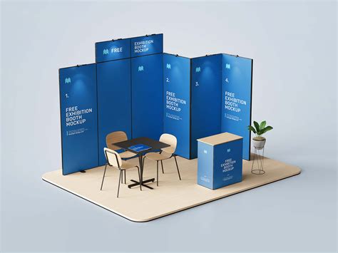 exhibition booth mockup psd