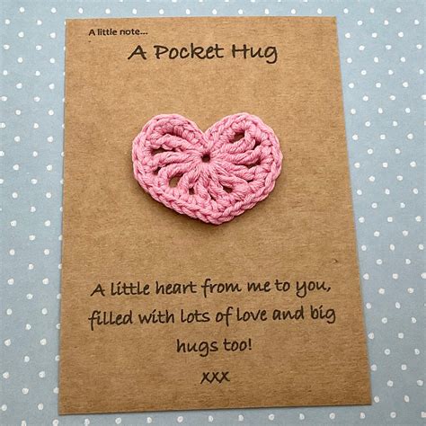 Pocket Hug Heart Thoughtful Gift Crochet Hug Gift Etsy