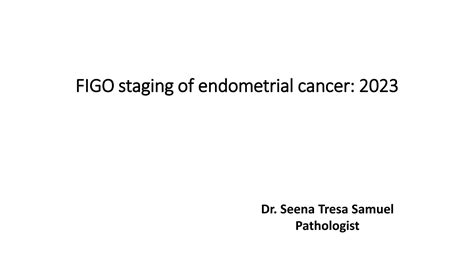 Figo Staging Of Endometrial Cancer 2023 Ppt