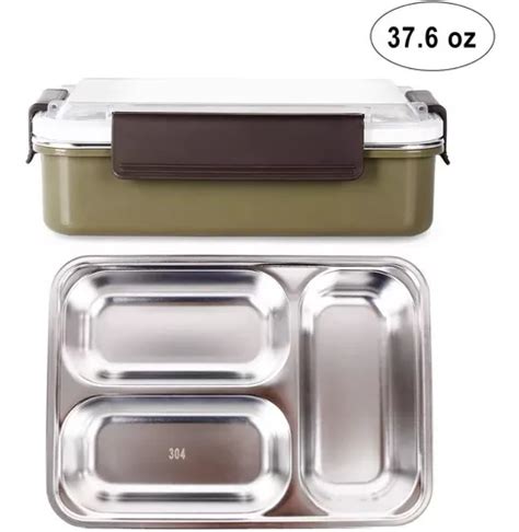 Vianda Lunchera Hermética 3 Divisiones Aluminio Con Cuchara MercadoLibre