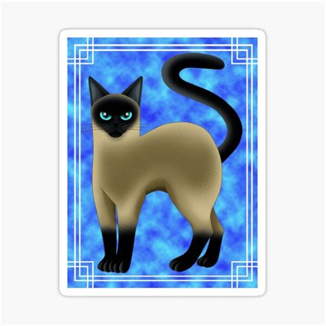 "Siamese Cat with blue eyes" Sticker for Sale by SandraHndz | Redbubble