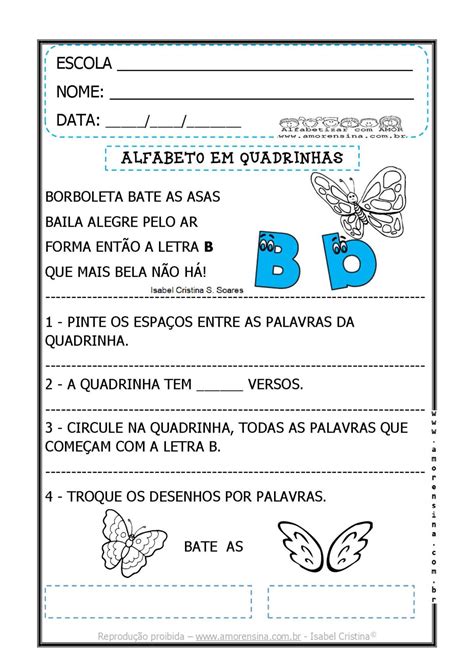 UMA QUADRINHA PARA CADA LETRA UMA FORMA GOSTOSA DE APRENDER