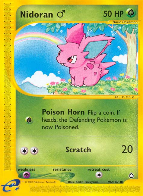 Pok Mon E Card Series Aquapolis Card Nidoran Male Standard Arcade