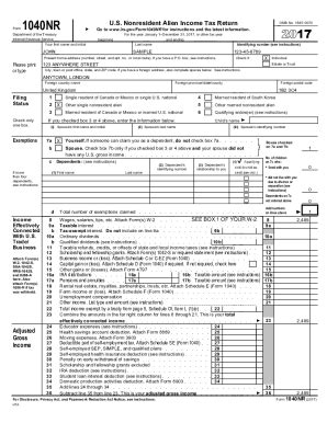 Fillable Online Irs Govpubirs Pdf Instructions For Form Nr