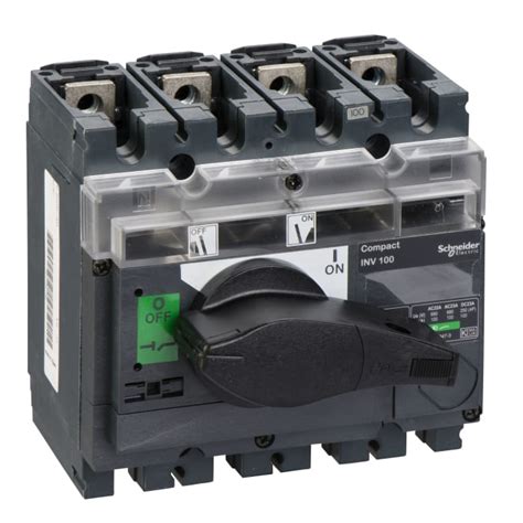 31161 Schneider Electric Schneider Electric 4 Pole Isolator Switch 100a Maximum Current