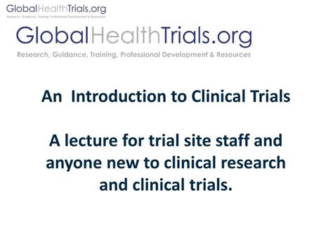 PPT An Introduction To Clinical Trials PowerPoint Presentation Free