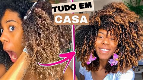 DESCOLORI MEU CABELO CACHEADO EM CASA Como Clarear Cabelo Cacheado Em