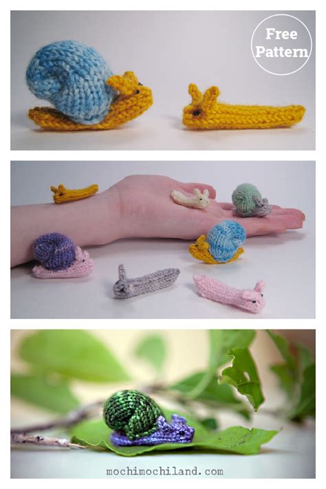 Snails And Slugs Free Knitting Pattern