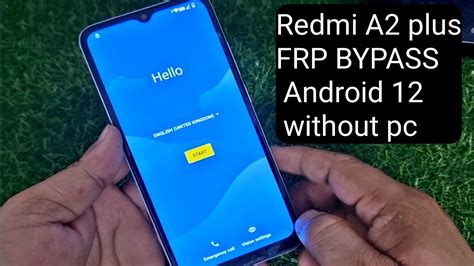 Redmi A Plus Frp Bypass Youtube